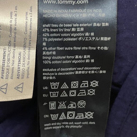 Sparkly Navy Blue Tommy Hilfiger Girls Sleeveless A Line Party Dress Size 16 XL - Picture 7 of 10